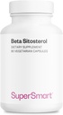 SuperSmart Beta-Sitosterol Supplement 180mg per Day (Patented) - Plant Sterols - Beta-Sitosterol Extract for Men | Non-GMO & Gluten Free - 90 Vegetarian Capsules