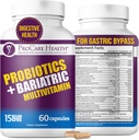 ProCare Health Multivitamine bariatrique probiotique avec le fer 45mg (60 Nombre) - 15 Million CFU Bariatrique Probiotique à dissolution rapide Capsules veggie pour soutenir la santé gustative et immunitaire chez les patients bariatriques