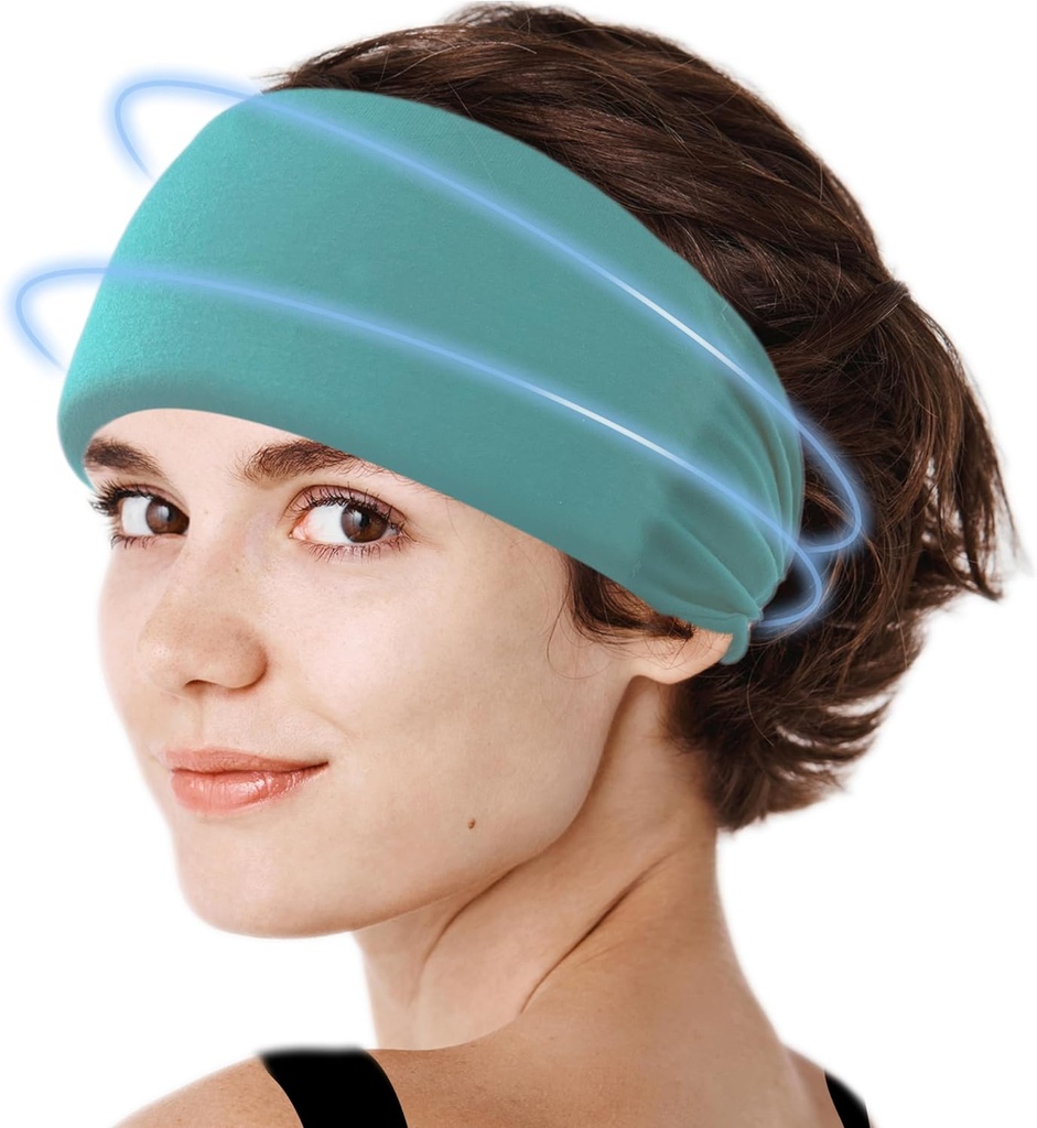 Crimmy Migraine Casquette de soulagement des maux de tête, Gel de refroidissement de la tête de bande de cou masque chapeau, apaisant Ice Pack tête à froid pour tension Stress & Hangover