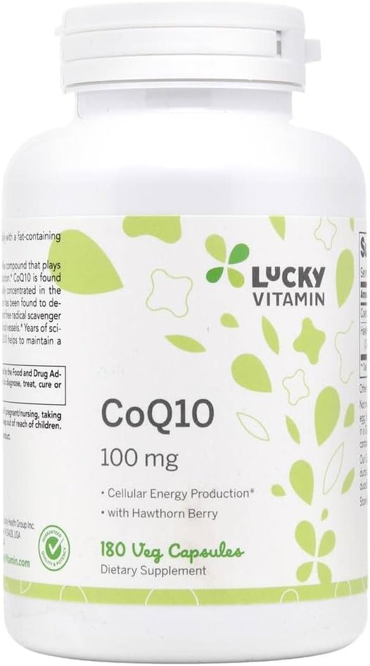 Vitamine chanceux - CoQ-10 avec Berry Hawthorn 100 mg. - 180 Capsules de Veg