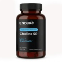 Endur Choline L(+) Bitartrate, supplément de soutien du cerveau et du foie à libération prolongée, sans danger prénatal, végétalien, non OGM, sans gluten, 300mg (60 comprimés)