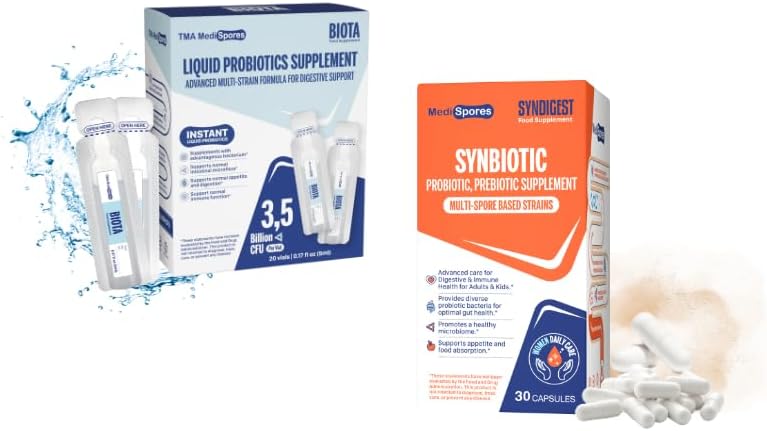 Biota Probiotique instantané boisson quotidienne pour la santé digestive & Syndigest double bénéfice prébiotique & probiotique pour la santé de Gut