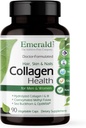 EMERALD LABS Collagen Health - Collagène hydrolysé pour les cheveux, la peau et les ongles sains avec Saw Palmetto & Beta-Sitostérol - Supporte également la santé immunitaire et adrénale - 90 capsules végétales (30 jours d'approvisionnement)