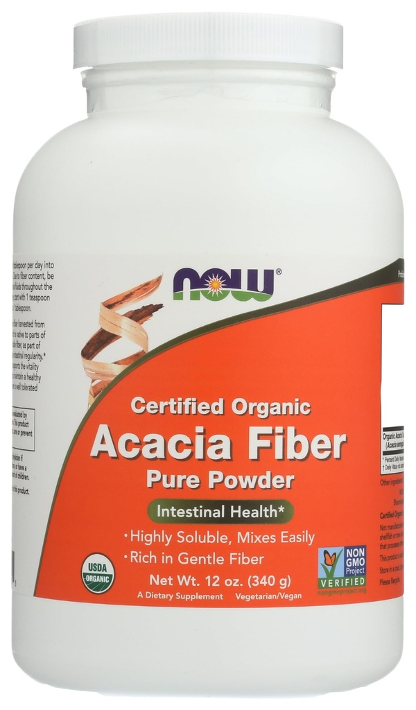 MAINTENANT Aliments - Poudre biologique en fibre d'acacia - 12 oz