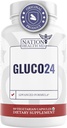 Supplément Gluco24 - Supplément cannelle, berbère, vitamine C et plus - Supplément pour hommes et femmes, 60 capsules