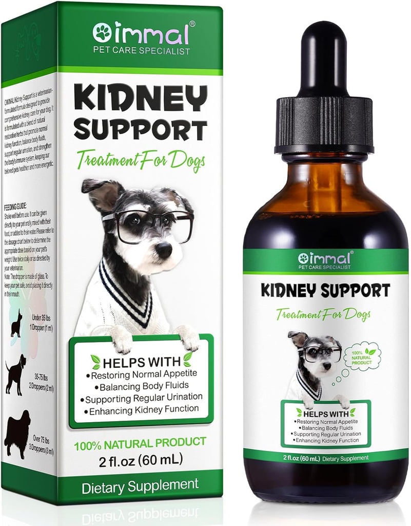 Soutien du foie pour les chiens, le foie et le rein Support pour les chiens avec extrait naturel de plantes aide à équilibre chiens foie et reins santé, supplément pour animaux de compagnie - gouttes de soutien du foie pour améliorer l'énergie du chien - 2 fl.oz