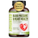 Santé cardiaque Supplément de soutien de la pression artérielle - Soutenir la pression artérielle et la circoncision saine Naturellement avec Hawthorn Berry & Hibiscus. Vitamines Pills pour l'hypertension et le cœur en santé.
