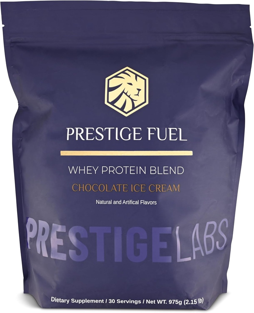 Prestige Carburant Protéines naturelles Mélange de whey et d'isolat Crème glacée au chocolat Saveur (30 portions)
