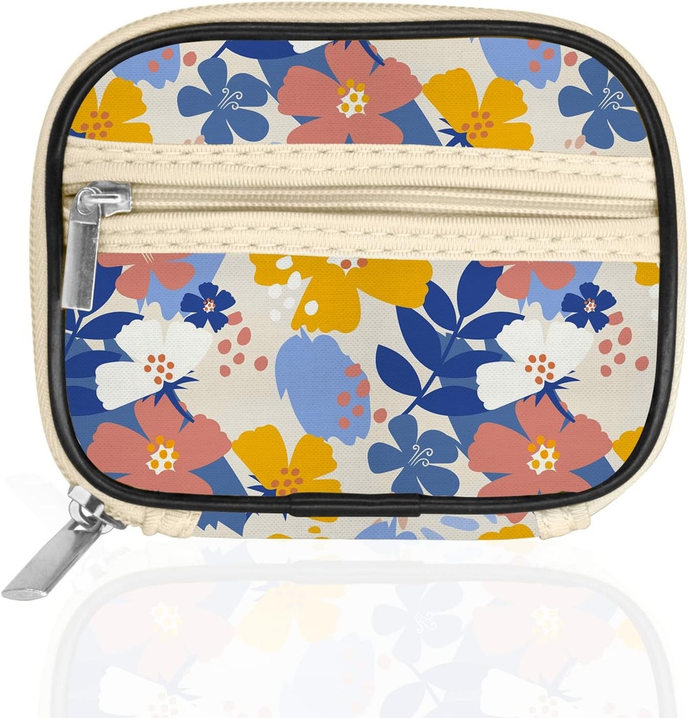 Serfeymi hebdomadaire Pill Organizer Pill Case for Purse with Amovible 7 Day Pill Box, Modeable Travel Medicine Organizer Pill Container for Medicine, Vitamine, Supplément - Bloom 02