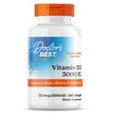 Meilleurs softgels de vitamine D3 5000 UI pour les hommes et les femmes - Supplément de vitamine D pour le système immunitaire et le soutien de la santé cardiaque, 125 mcg par portion, Vit D 3, non OGM, sans gluten, sans soja - 360 softgels