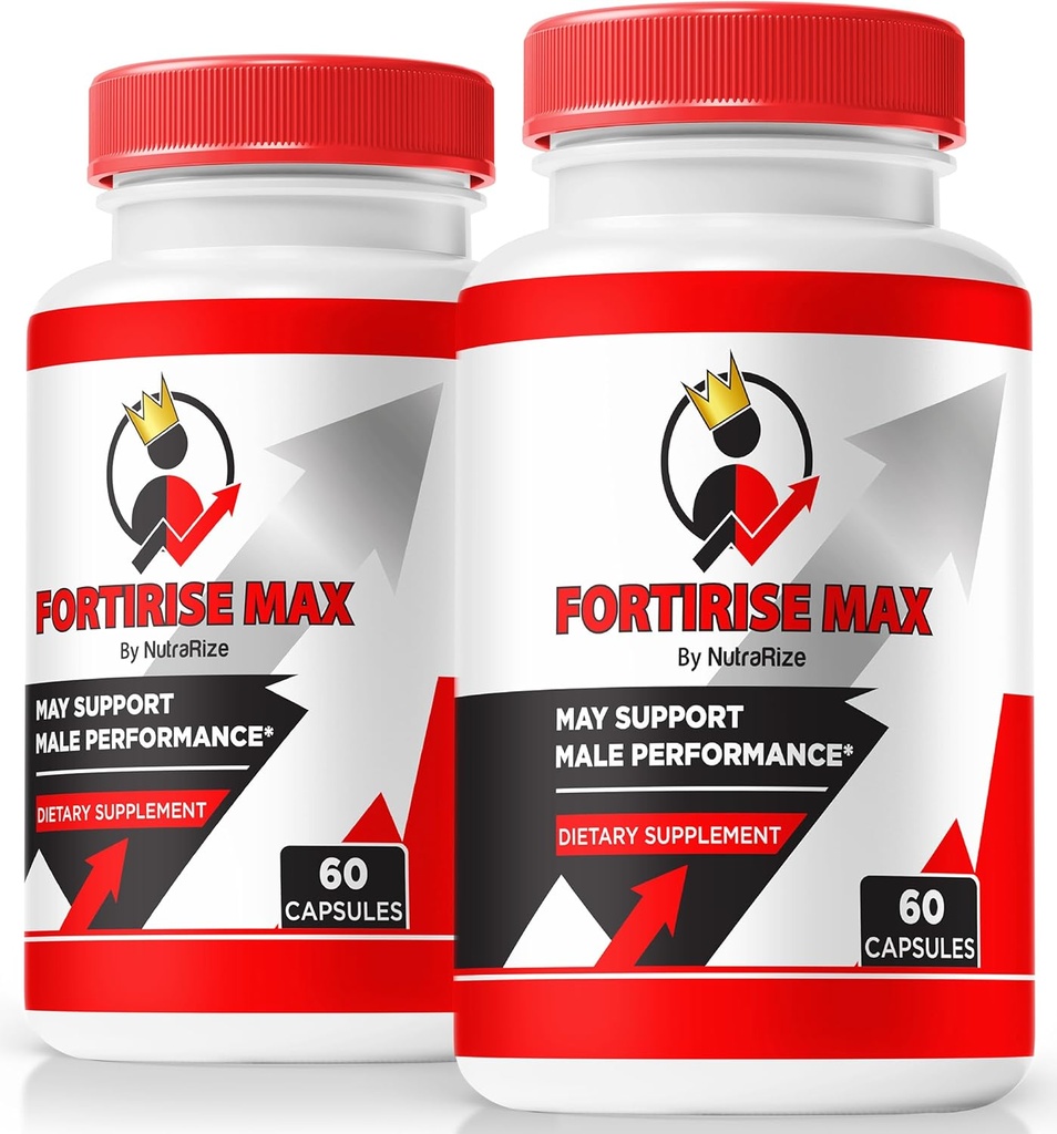(2 Pack) Fortirise Max, Fortirise Max officielle pour les hommes - Supporte Stamina et les niveaux d'énergie, toute la formule naturelle pour soutenir la performance et la santé globale, Fortirise Max Pills Review (120 Capsules)