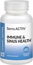 Serra ACTIV - 60 capsules véganes - Soutienne la santé sinusale et cardiovasculaire - Serrapeptase résistante à l'acide - 120 000 SPU - Soutien immunitaire - Enzymes systémiques