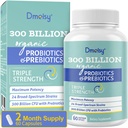 Probiotics for Women and Men, 300 Billion CFU 24 Strains Probiotics + 15 Organic Herbs Prebiotics Blend, Shelf Stable Gut Health Supplement for Digestive Immune & Whole-Body Health, 2 Month Supply