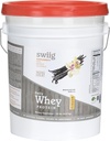 swiig Premium Matrix quotidien de lactosérum, Vanille 20lb – 20g de protéines par portion avec des acides aminés pour la récupération musculaire – sans gluten, sans OGM, sans remplissage, sans arômes artificiels
