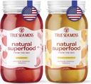 TrueSeaMoss Wildcrafted Irish Sea Moss Gel Mango and Strawberry Bundle Organic Raw Seamoss Riche en minéraux, protéines et vitamines