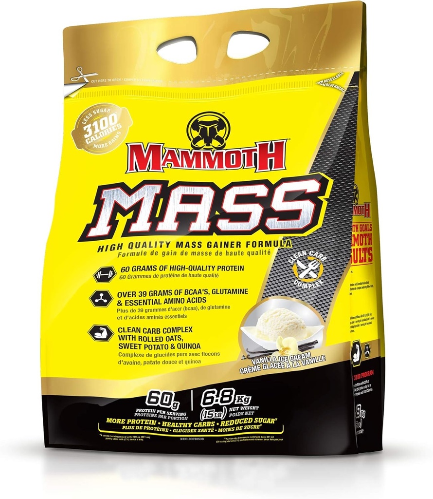 Masse des mammifères, Vanille 15lb