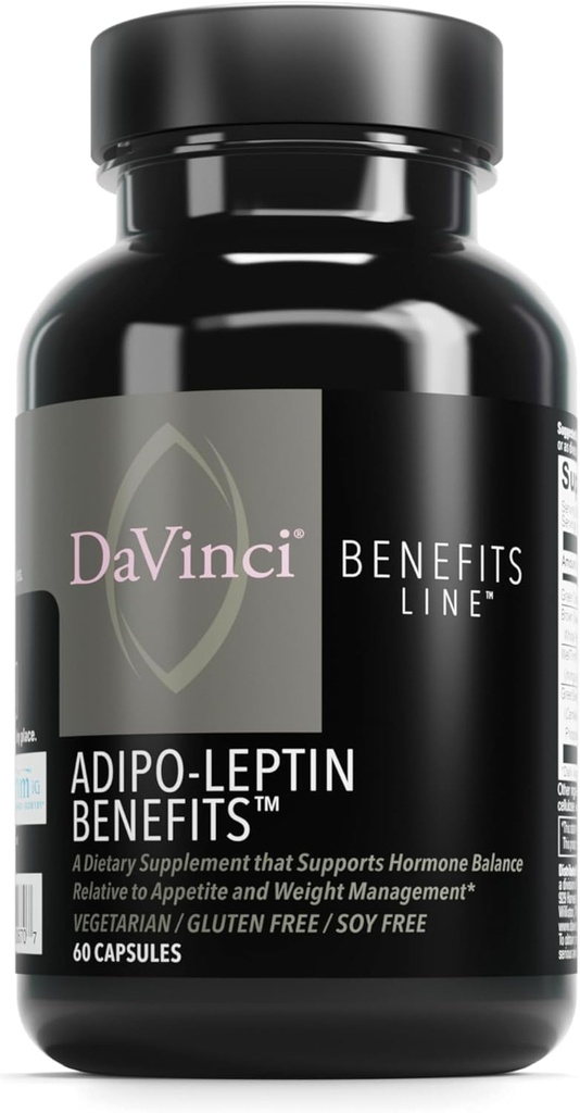 DAVINCI Labs Adipo-Leptin Benefits Dietary Supplement - Hormone Balance Support & Metabolism Support with Green Tea Extract, Green Coffee Bean Extract & More* - 60 Vegetarian Capsules (30 Servings)