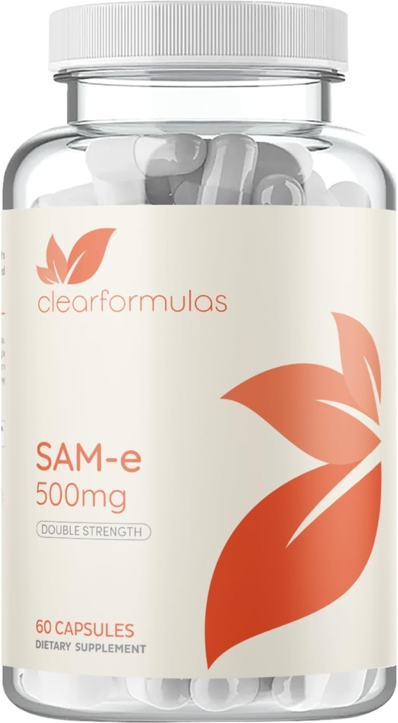 Bioactive SAM-e 500mg - Supplément SAM-e à haute résistance avec la forme S,S biologiquement active pour le foie et l'humeur - Vegan Non-OGM Preservative Free - Fabriqué aux États-Unis (60 services)