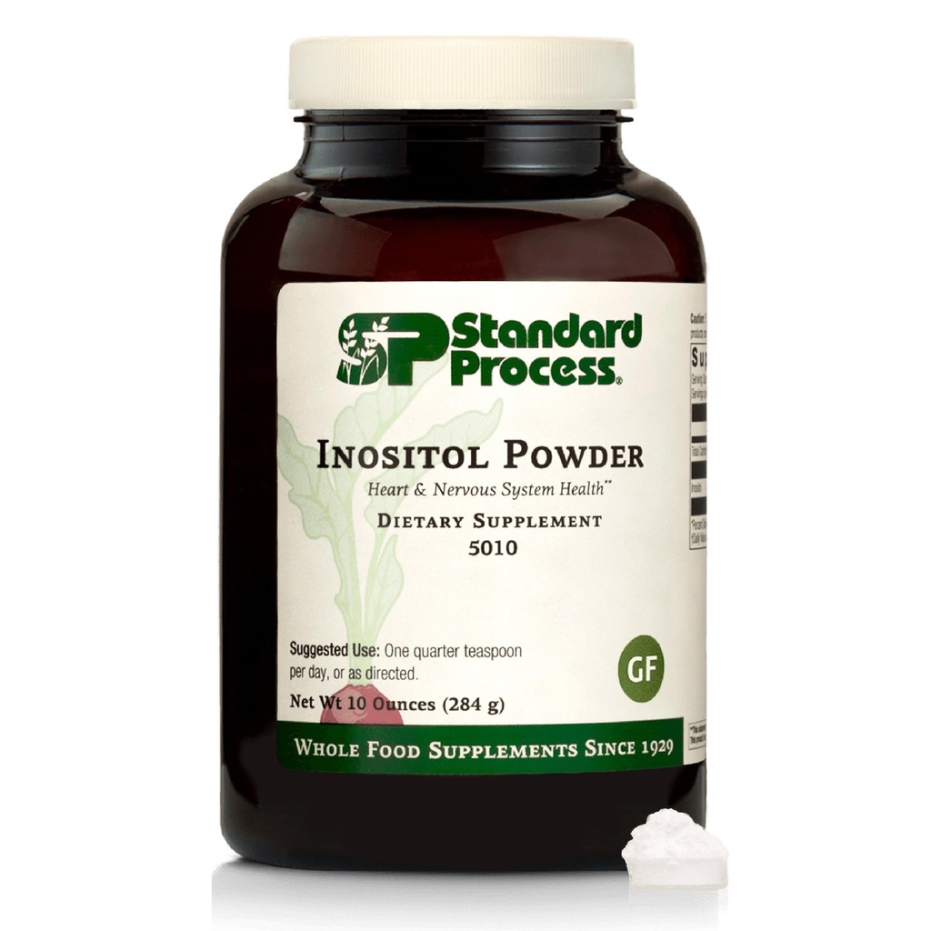 Poudre d'inositol de procédé standard - Supplément cardiaque quotidien pour le soutien du système cardiovasculaire et nerveux - Sans gluten, sans lait et sans soie - 10 onces (405 portions)