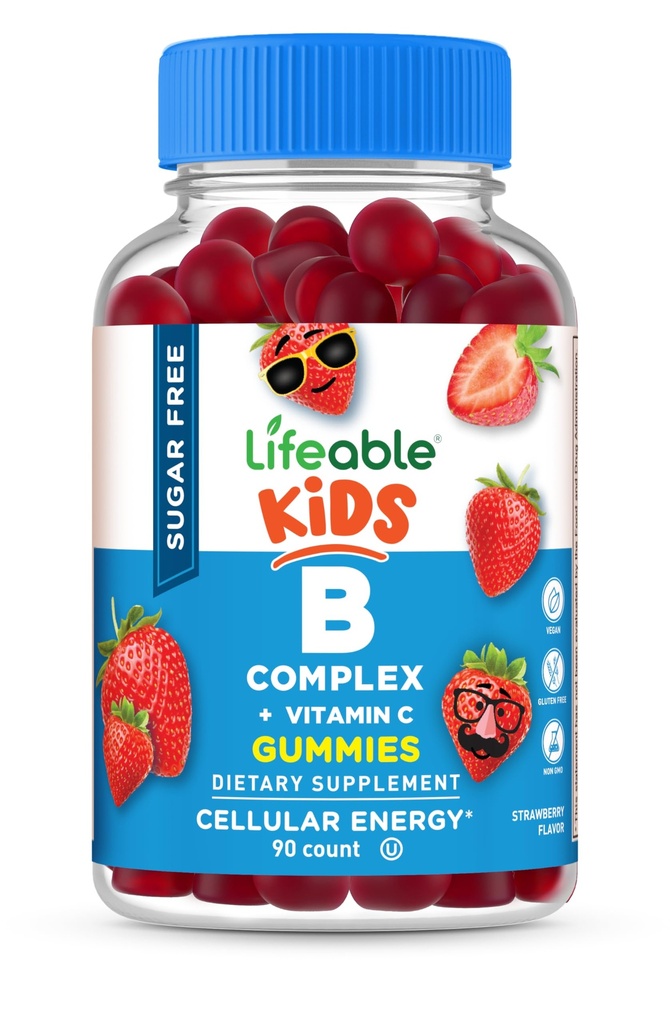 Complexe Vitamine B Lifeable sans sucre pour les enfants Complexe B avec vitamine C