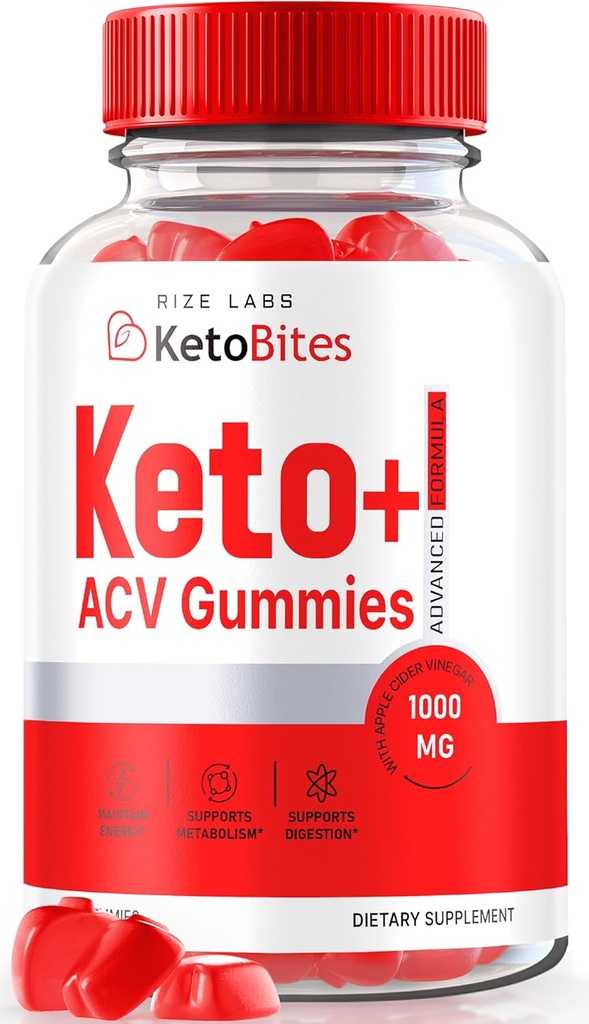 les laboratoires de taille KetoBites Keto+ACV Gummies, Tous les Gummies naturels pour la perte de poids avancée, Supplément de vinaigre de cidre de pomme, Avis officiels (60 Gummies)