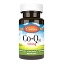 Carlson - Co-Q10, 100 mg, Production d'énergie et fonction cardiaque, 60 Softgels