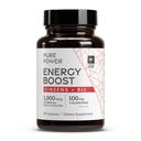 Dr Mercola Pure Power Energy Boost, 30 portions (30 capsules), Ginseng + B12, complément alimentaire, stimule l'énergie physique et mentale, non-OGM