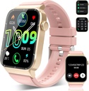 Smart Watch pour les hommes femmes (Réponse/Faire des appels), 1.85" HD Smartwatch, Fitness Watch avec 112 modes de sport, Heart Rate Sleep Monitor/Step Counter, IP68 Waterproof Fitness Tracker pour Android, Deep Pink