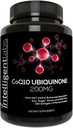 Labs Intelligent CoQ10 Ubiquinone 200mg Softgels.Coenzyme Q10 avec huile MCT pour absorption maximale.Soie, sucre, gluten et sans OGM 120 portions 120 jours d'approvisionnement