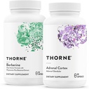 THORNE - Ensemble de soutien anti-stress et immunitaire - Berberine & Adrénal Cortex - 30 à 60 portions