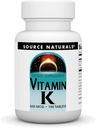 Source Naturelles Vitamine K - 500 mcg - 100 comprimés