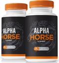(2 Pack) Alpha Horse Capsules, Alpha Horse Official Male Formula Pills, AlphaHorse pour l'endurance et la performance, Alfa Horse pour hommes Premium une fois par jour Pill Pastillas, Complexe Alpha Hres (120 Capsules)