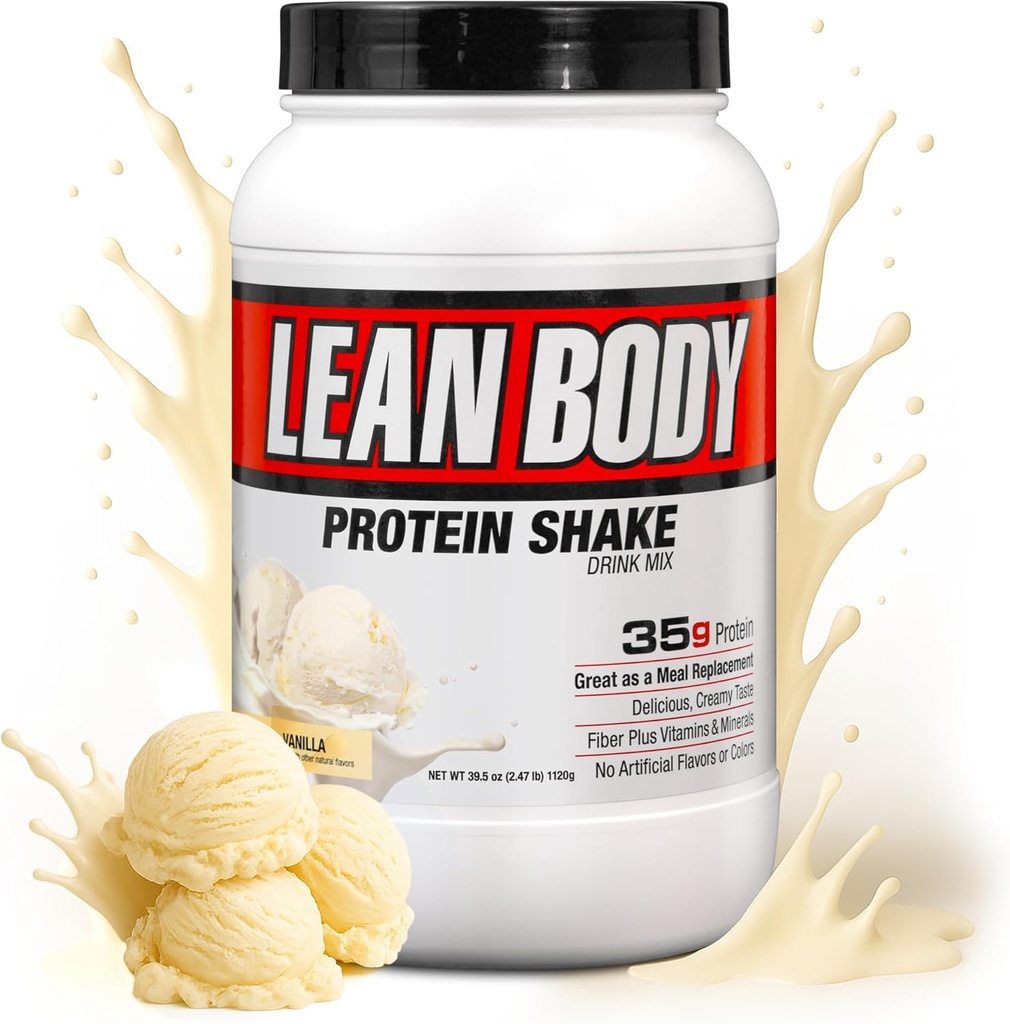 Labrada Nutrition Lean Corps Hi-Protein Remplacement des repas Shake, Vanille, 2.47-Pound Tub Emballage Mai Vary