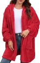 Cardigan à capuche Argstar pour les femmes et les hommes, surdimensionné Sweatshirt Fuzzy Fleece Blanket Veste à capuche - Taille unique