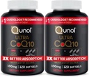 Qunol Ultra CoQ10 100mg, 3x Better Absorption, Patented Water and Fat Soluble Natural Supplement Form of Coenzyme Q10, Antioxidant for Heart Health, 240 Count Softgels