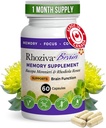 Supplément Cerveau - Mémoire et Focus, Rhodiola Rosea, Santé cognitive, Concentration, Clarté mentale, avec Bacopa Monnieri, Biotine, Nootrope, Vitamine et Minéraux - 60 Capsules