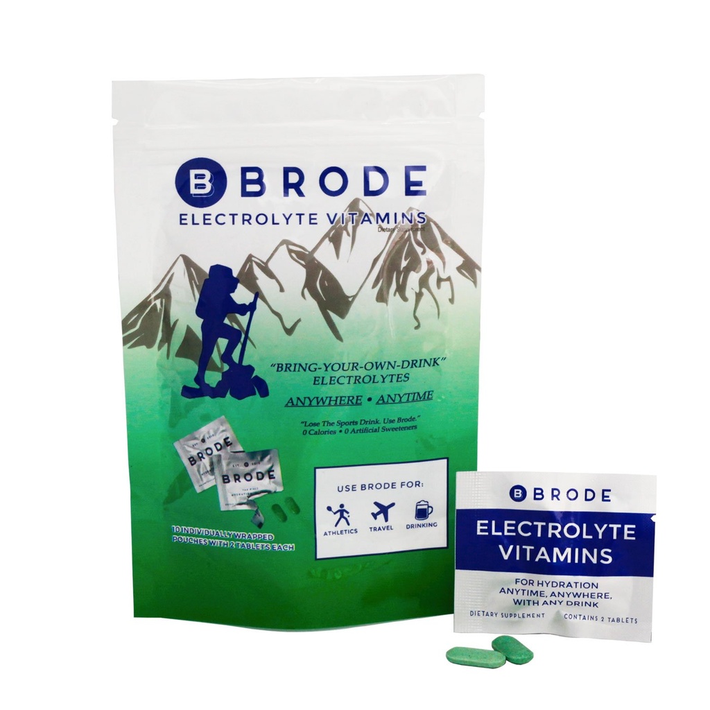 Vitamine électrolytique brode - Comprimés électrolytiques à sucre zéro portable - Pas de saveur brute - pour le sport, la vie nocturne, le jetlag, 5 électrolytes essentiels + 9 vitamines