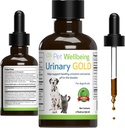 Animaux de compagnie Bien-être Urinaire Or pour chiens - Multi-Herb Urinary Tract Support - Bladder Santé et système urinaire Bien-être - Supplément pour chien naturel - Formule liquide 2 oz (59ml)
