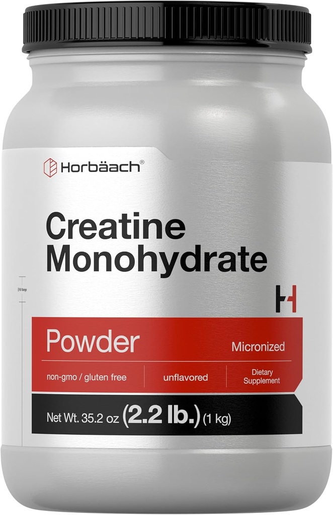 Horbäach Poudre monohydratée de créatine de 2,2 lbs (35,2 oz)
