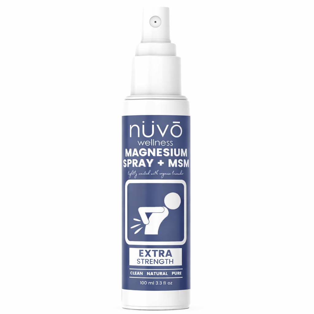 Magnesium Oil Spray with MSM - Spray it Away with Magnesium - Fast Acting Transdermal Formula to Relax Muscles - Lightly Scented with Lavender - Product of Canada 100 ml