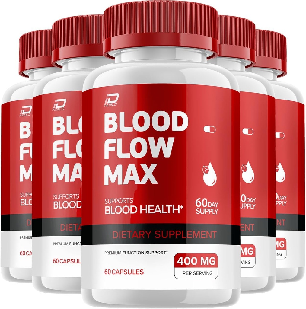 Blood Flow Max Capsule - BloodFlowMax Formule avancée, BloodFlow Max Extra Strength, Wellness global, Vitamines tout-naturelles, Commentaires (5 Pack - 300 Capsules)