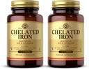 Solgar Chelated Iron - 100 Tablets, Pack of 2 - Gentle on Your Stomach - Non-GMO, Vegan, Gluten Free, Dairy Free, Kosher - 200 Total Servings