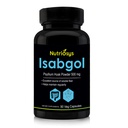 Isabgol Psyllium Husk 500mg Supplément, Excellente source de fibre soluble, 90 gélules