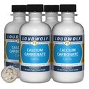 Calcium Carbonate / 1 Pound / 4 Bottles / 97.55% Pure Food Grade/Fine Powder