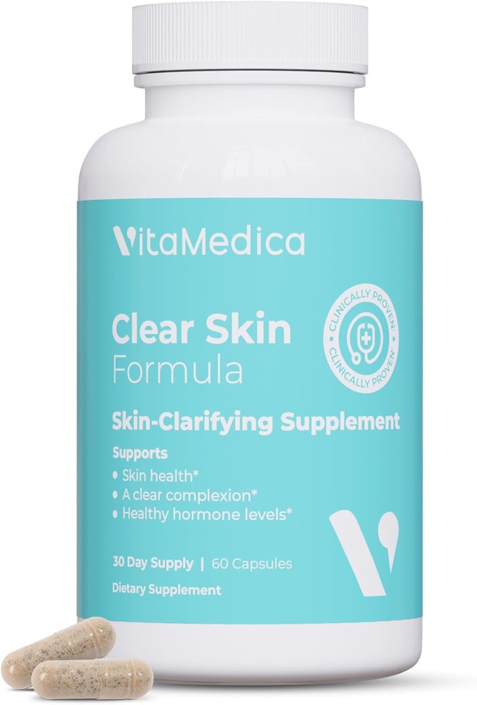 VitaMedica formule de vitamine claire pour la peau Supplément d'acné non-kystique pour le nettoyage de la peau
