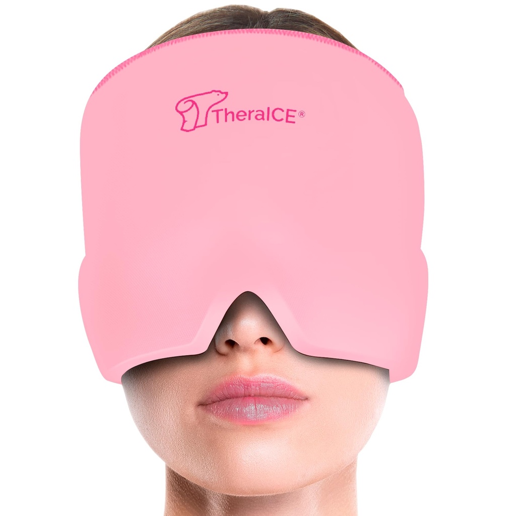 Casquette de soulagement des maux de tête TheraICE, produits migraine Ice Pack, chapeau de gel de refroidissement pour femmes, tête de compression visage froid pour son stress. Grand cadeau d'anniversaire pour maman, sœur, grand-mère, petite amie, et professeur
