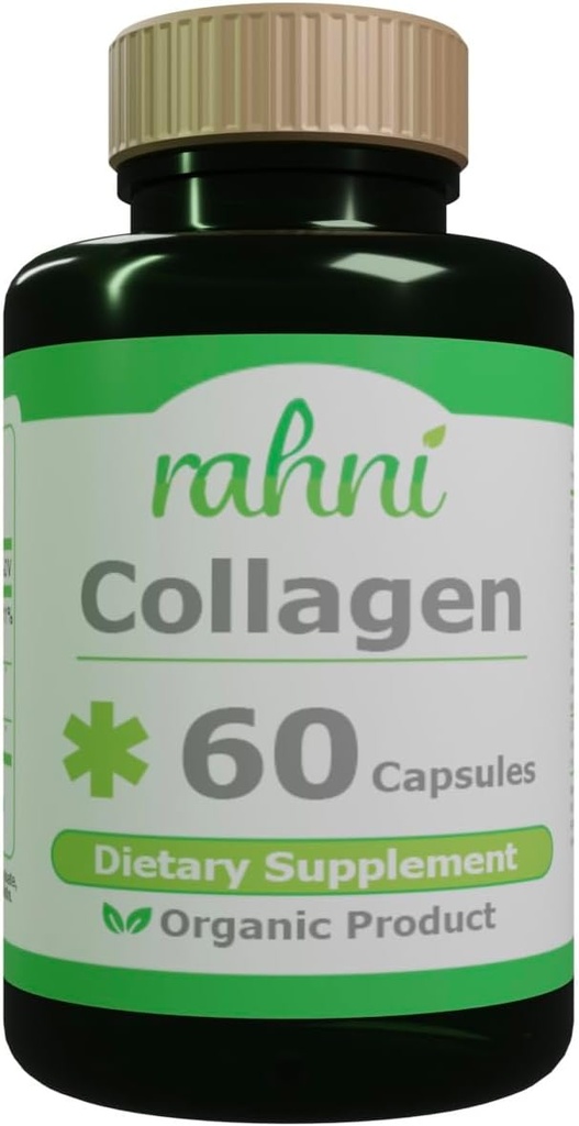Supplément collagène pour les femmes et les hommes, avec acide hyaluronique et vitamine C, réduire les rides, améliorer la qualité de votre peau, ongles et cheveux, 60 capsules