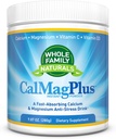 Supplément en poudre de magnésium de calcium - CalMag Plus avec vitamine C & D3 - Sans gluten, sans OGM - Boissons Cal Mag naturelles - Cal-Mag pour les muscles - Poudre de magnésium de sommeil - Supplément de calcium