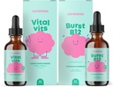 JoySpring Daily Multivitamin & B Complexe Ensemble de vitamines pour enfants naturelles, non-OGM, formule liquide non alcoholique, protection de la santé immunitaire