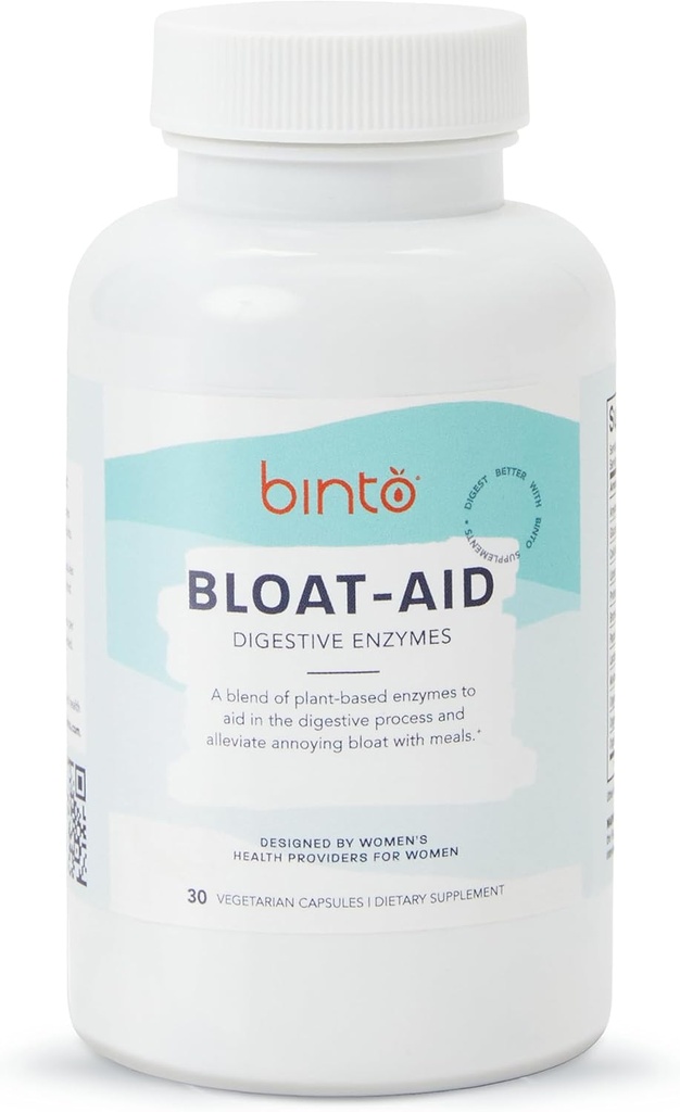 Binto Bloat-aid - enzymes digestives - suppléments enzymatiques digestifs à base de plantes pour soutenir la digestion de la santé et couper vers le bas sur Bloat - sans réserve, sans gluten, sans OGM